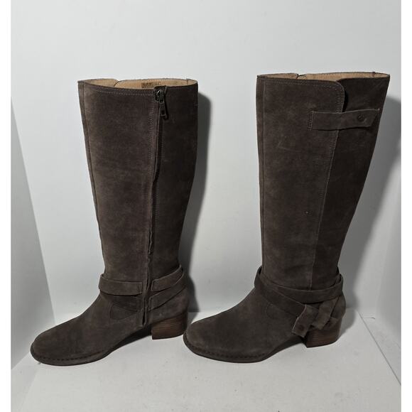 UGG BANDARA TALL SUEDE RIDING BOOT MYSTERIOUS Taupe (color) WOMENS SIZE 9 - Picture 7 of 14